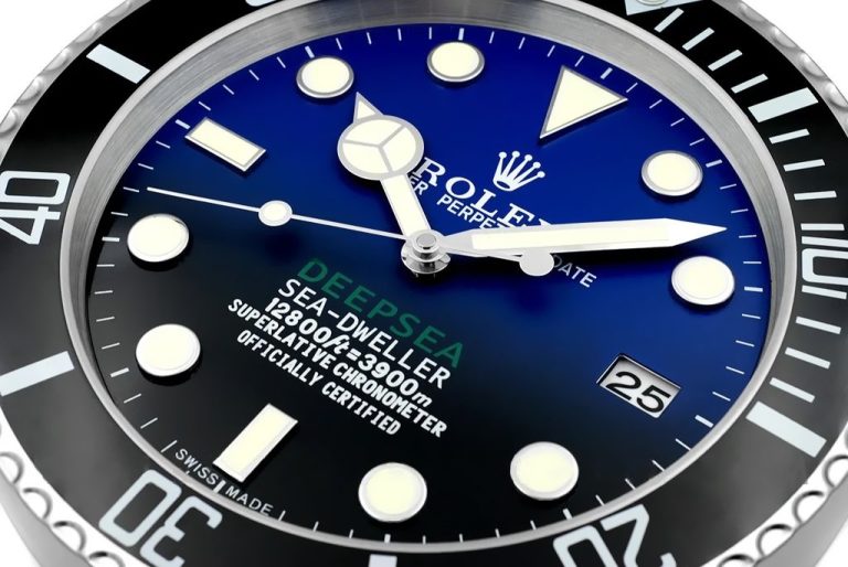 Rolex Deepsea Black & Blue Wall Clock