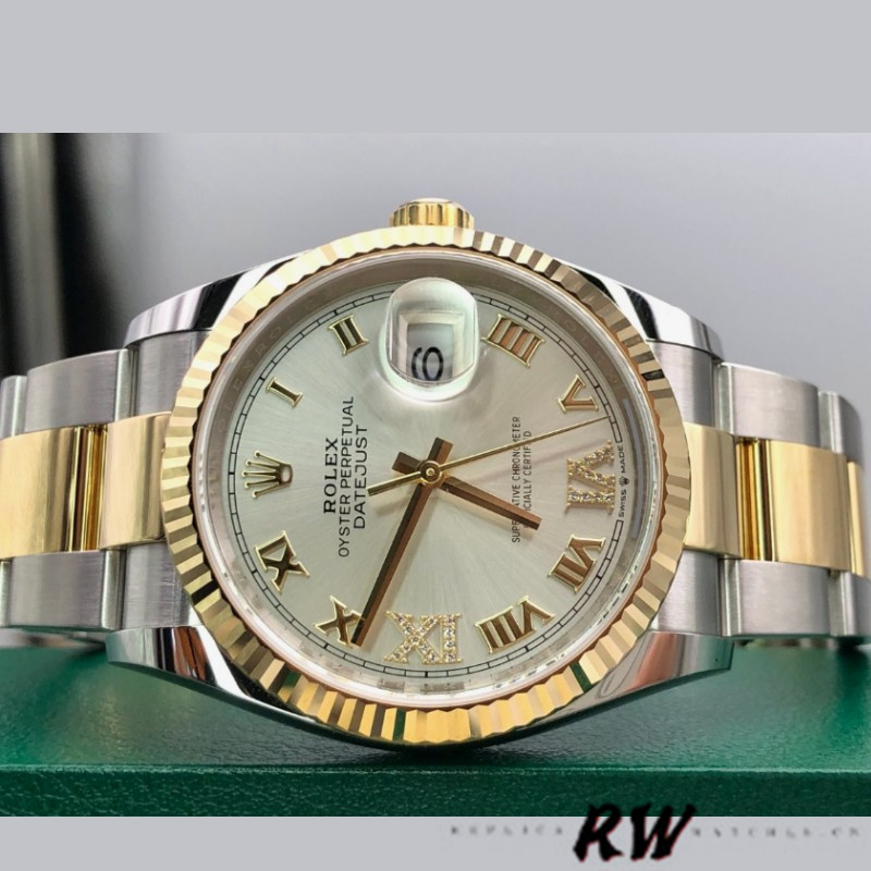 Rolex Datejust 126233 Silver Roman Numeral Dial 36MM Unisex Replica Watch