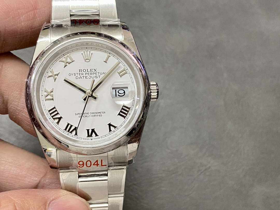 Rolex Datejust m126200 0008 White Roman Dial Stainless Steel 36MM Unisex Replica Watch