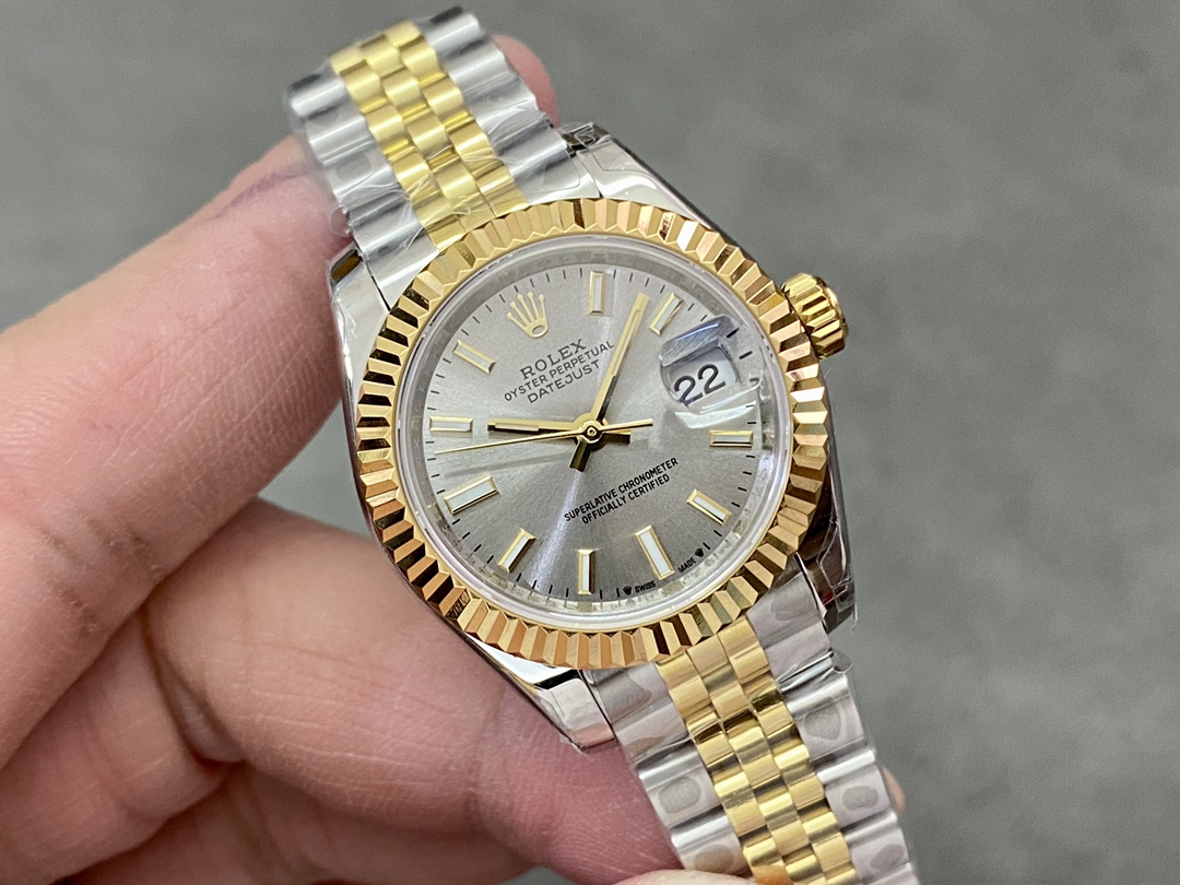 Rolex Datejust 28mm 279173 0019 Silver Index Dial Fluted Bezel 28mm Lady Replica Watch