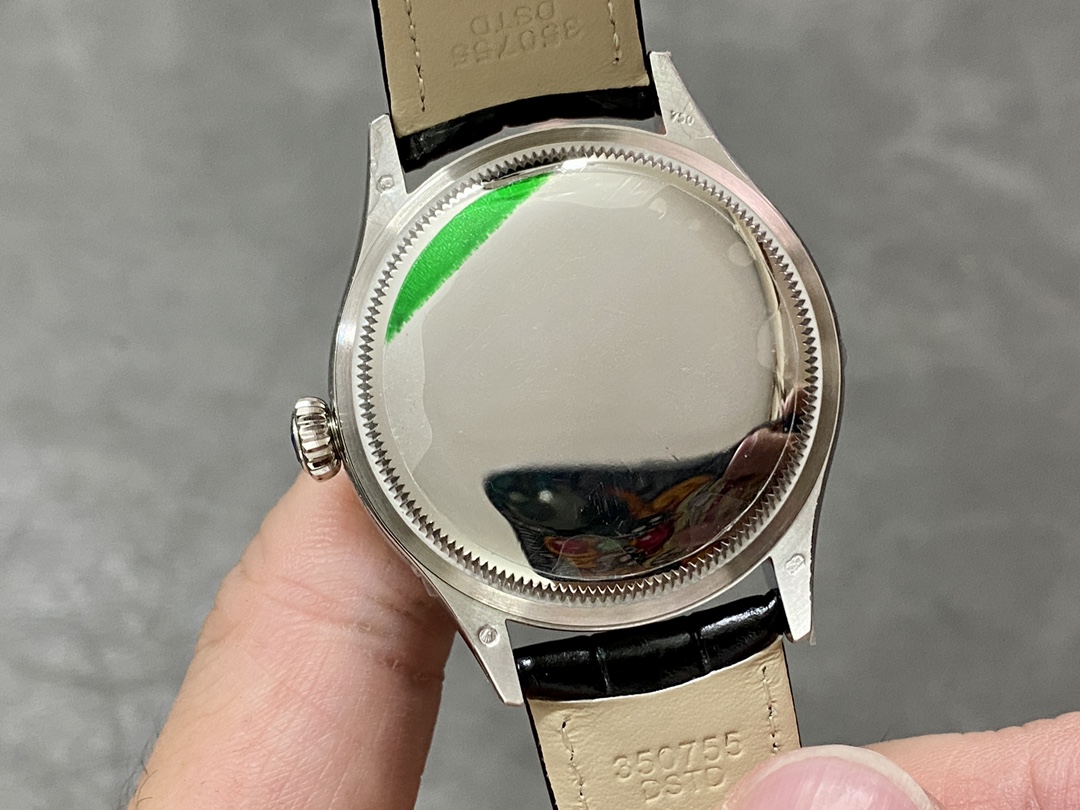 Rolex Cellini Dual Time 50529 Black Dial White Gold 39mm Mens Replica Watch