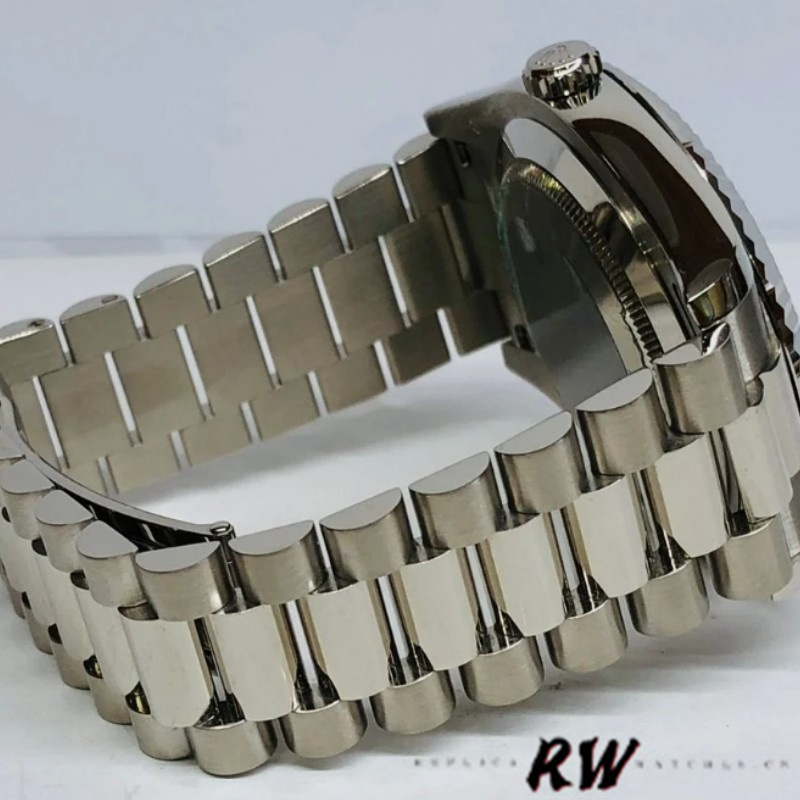 Rolex Day-Date 218239 Black Roman Numerals Dial White Gold 41MM Mens Replica Watch