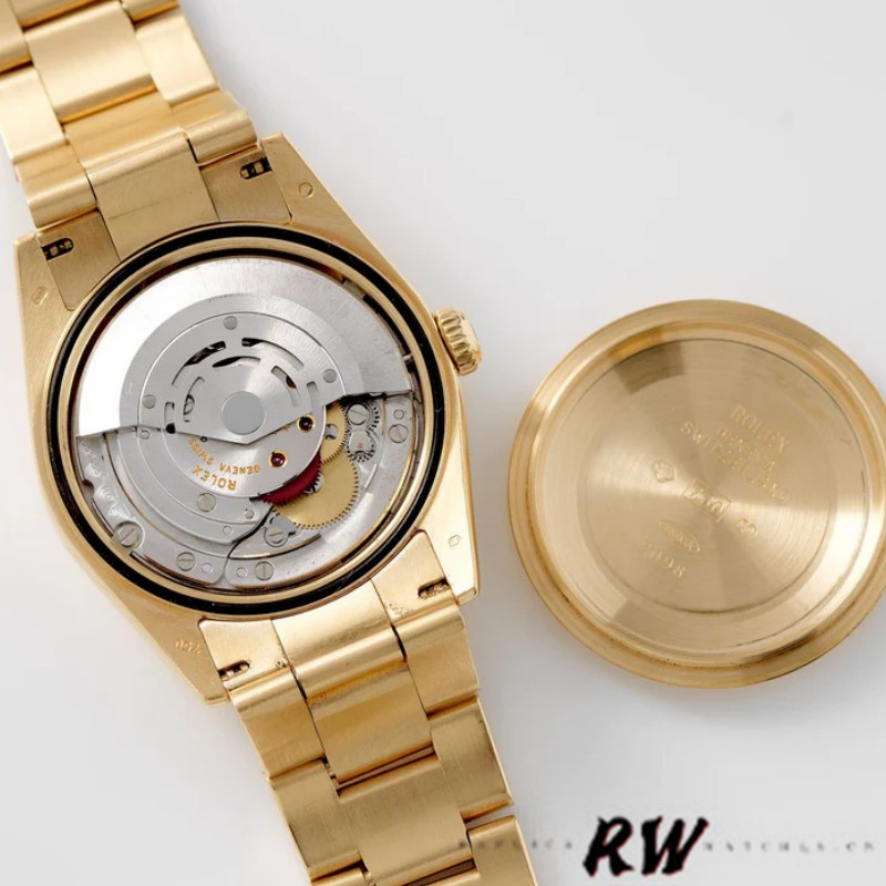 Rolex Day-Date 118238 Yellow Gold Silver Diamond Dial 36mm Unisex Replica Watch