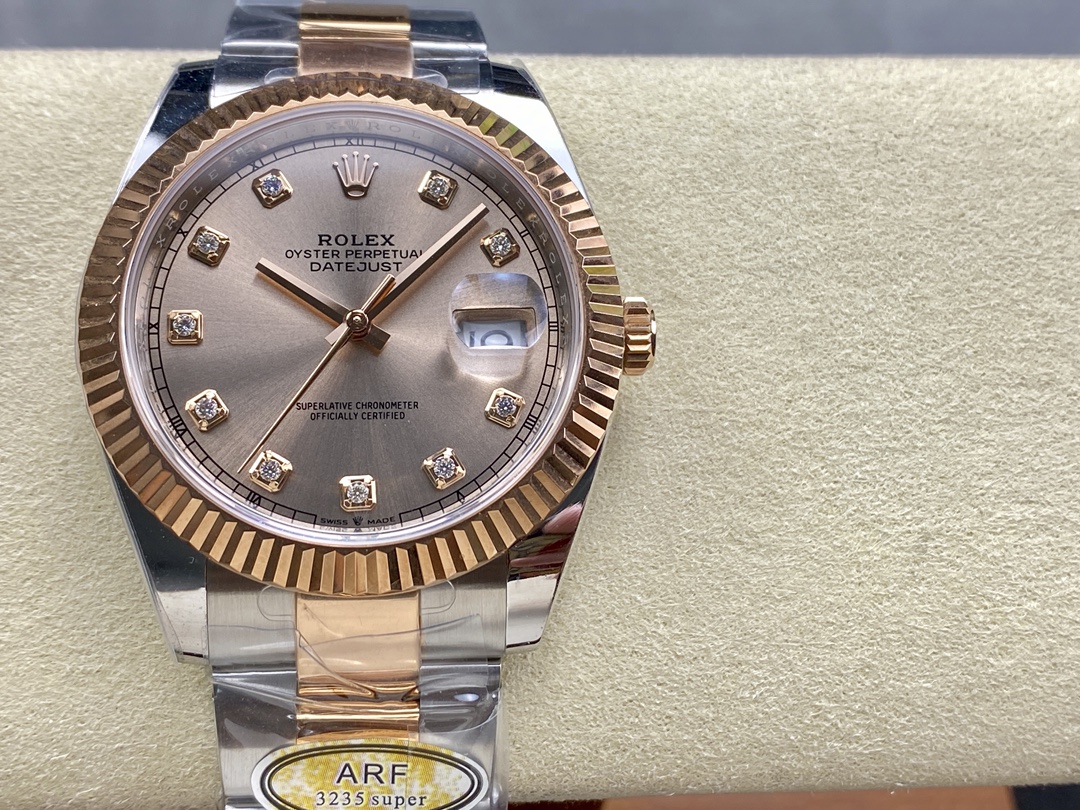 Rolex Datejust 126331 0007 Sundust Diamond Oyster 41mm Steel and Everose Gold Watch