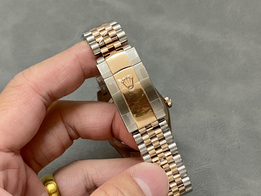 Rolex Datejust 36 Everose Gold Black Diamond Dial M126231 0019 Women's Watch