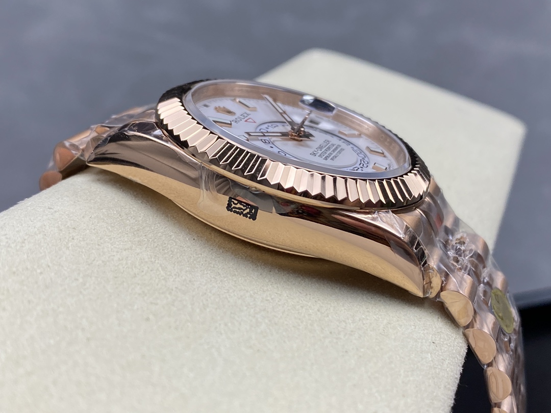 Rolex Sky Dweller 42mm Intense White Dial Fluted Bezel Jubilee Bracelet m336935 0007