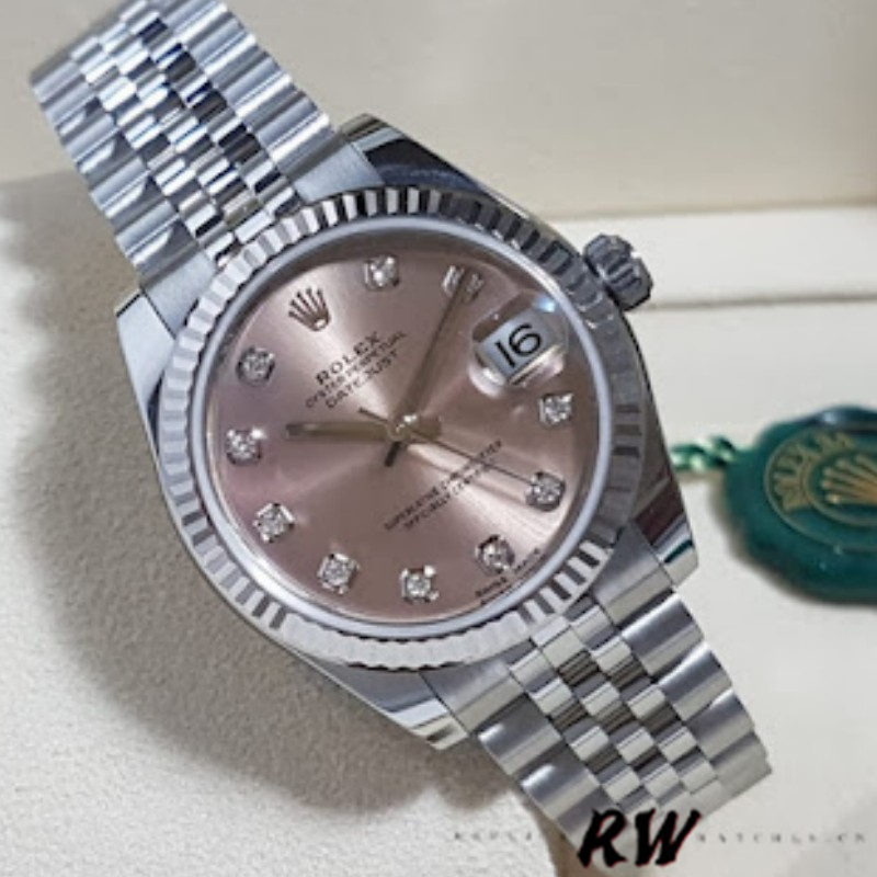 Rolex Datejust 116234 Pink MOP Diamonds Dial 36mm Lady Replica Watch