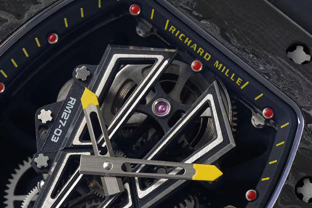 Replica RM 27-03 Rafael Nadal Black Tourbillon Black Rubber Strap