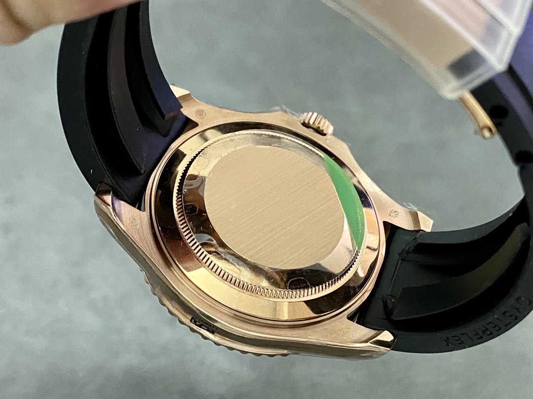 Rolex Yacht-Master II 126655 Diamond Pave Dial Rose Gold 40mm Mens Replica Watch