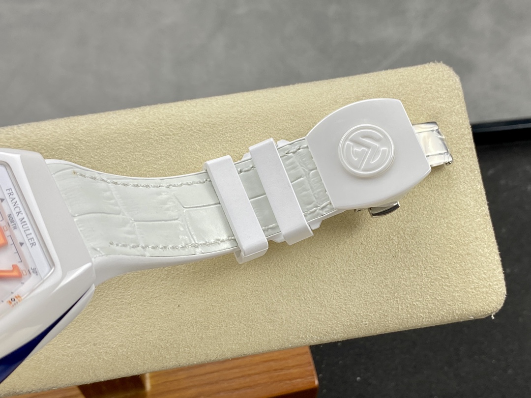 Swiss Franck Muller Framulan V45 White Ceramic Yacht Model Orange Number