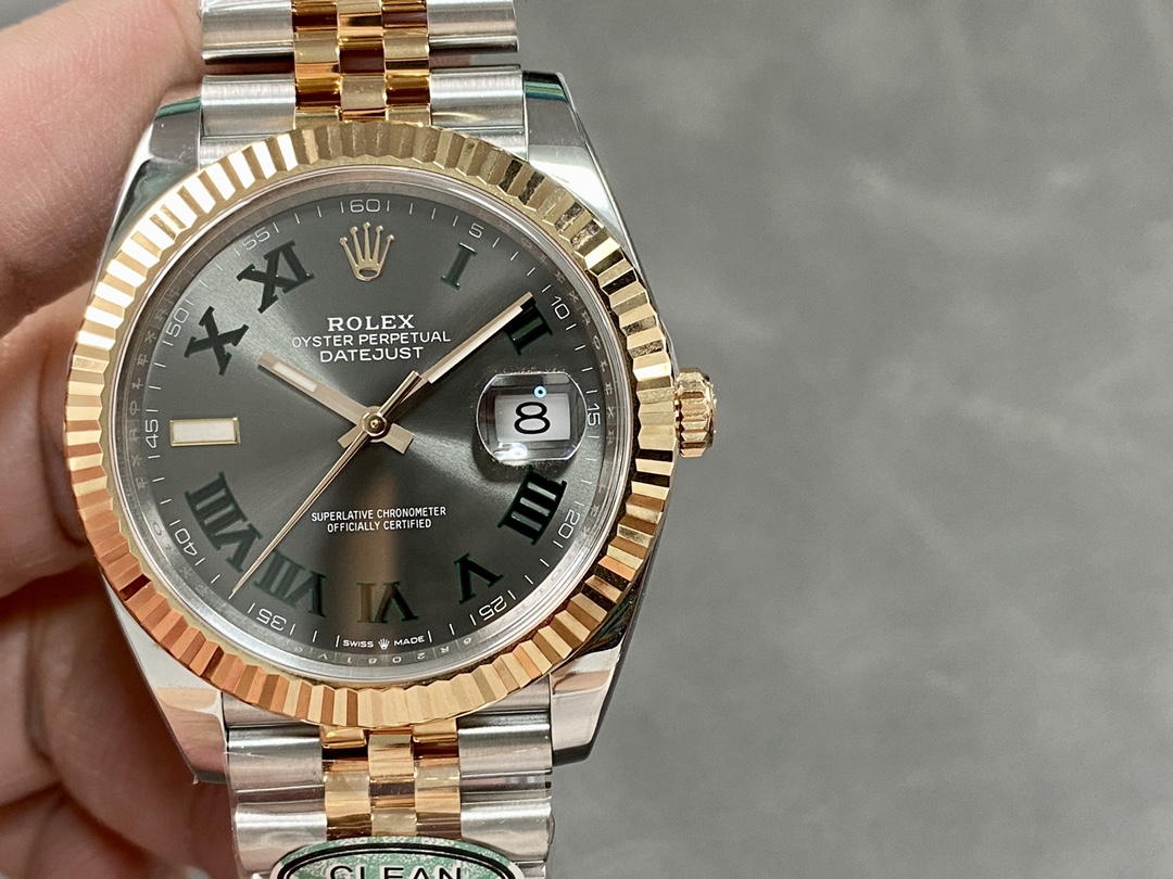 Rolex Datejust 41 Everose Gold Oystersteel Grey Dial m126331 0016