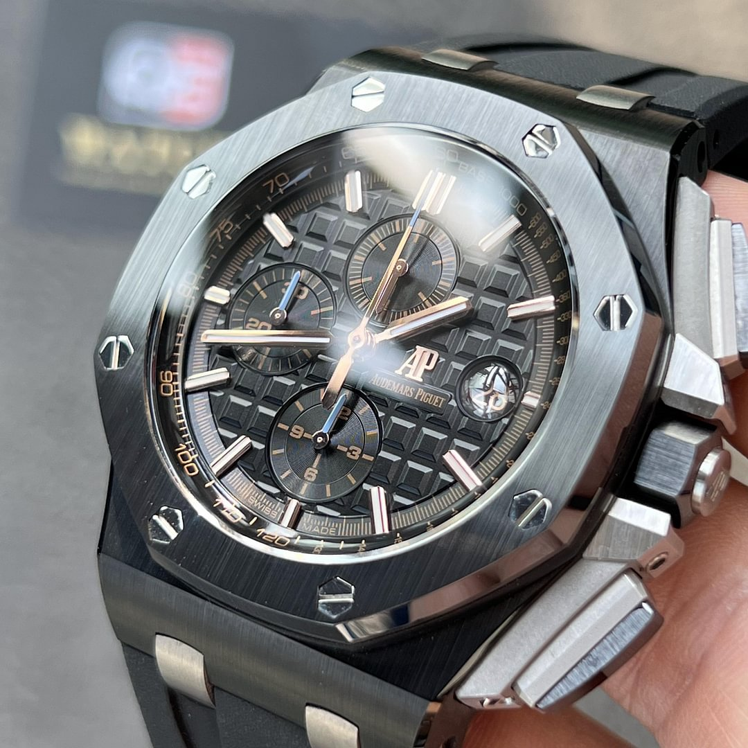 AUdemars Piguet Royal Oak Offshore Chronograph Full Ceramic on Black Rubber Strap 44mm Super Clone