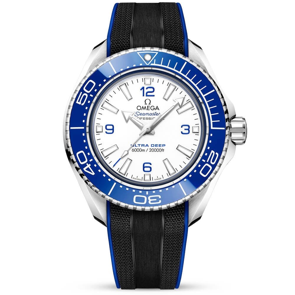 OMEGA Seamaster Planet Ocean Ultra Deep 6000m White Dial Strap Watch