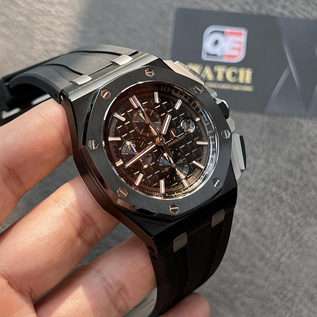 AUdemars Piguet Royal Oak Offshore Chronograph Full Ceramic on Black Rubber Strap 44mm Super Clone