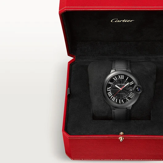 CARTIER BALLON BLEU CARBON WATCH 42 mm