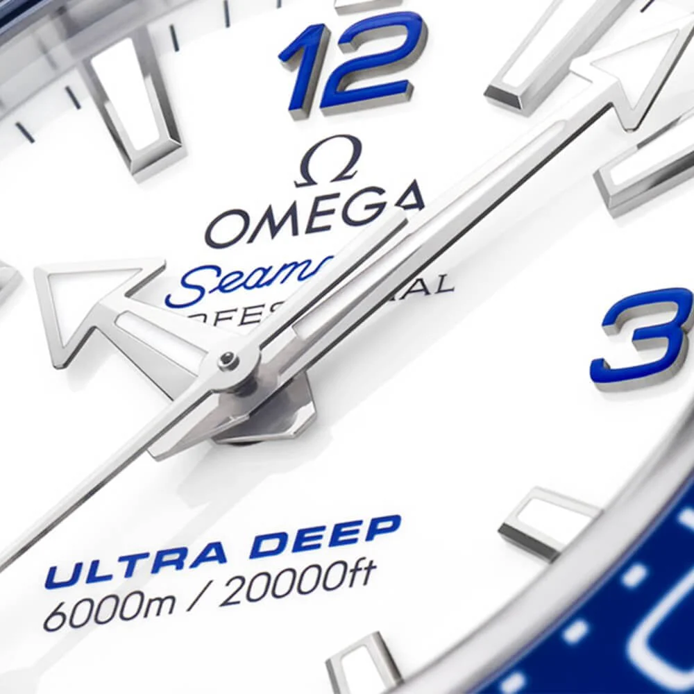 OMEGA Seamaster Planet Ocean Ultra Deep 6000m White Dial Strap Watch