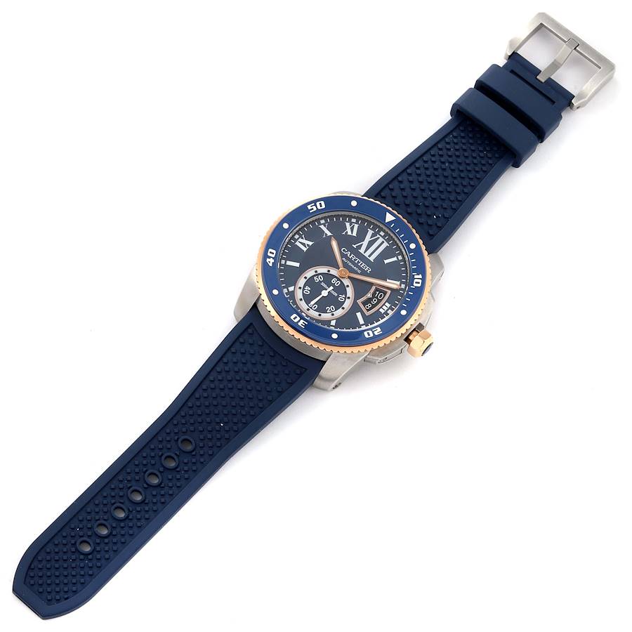 CARTIER CALIBRE ROSE GOLD MIX BLUE 42mm WGCA0010