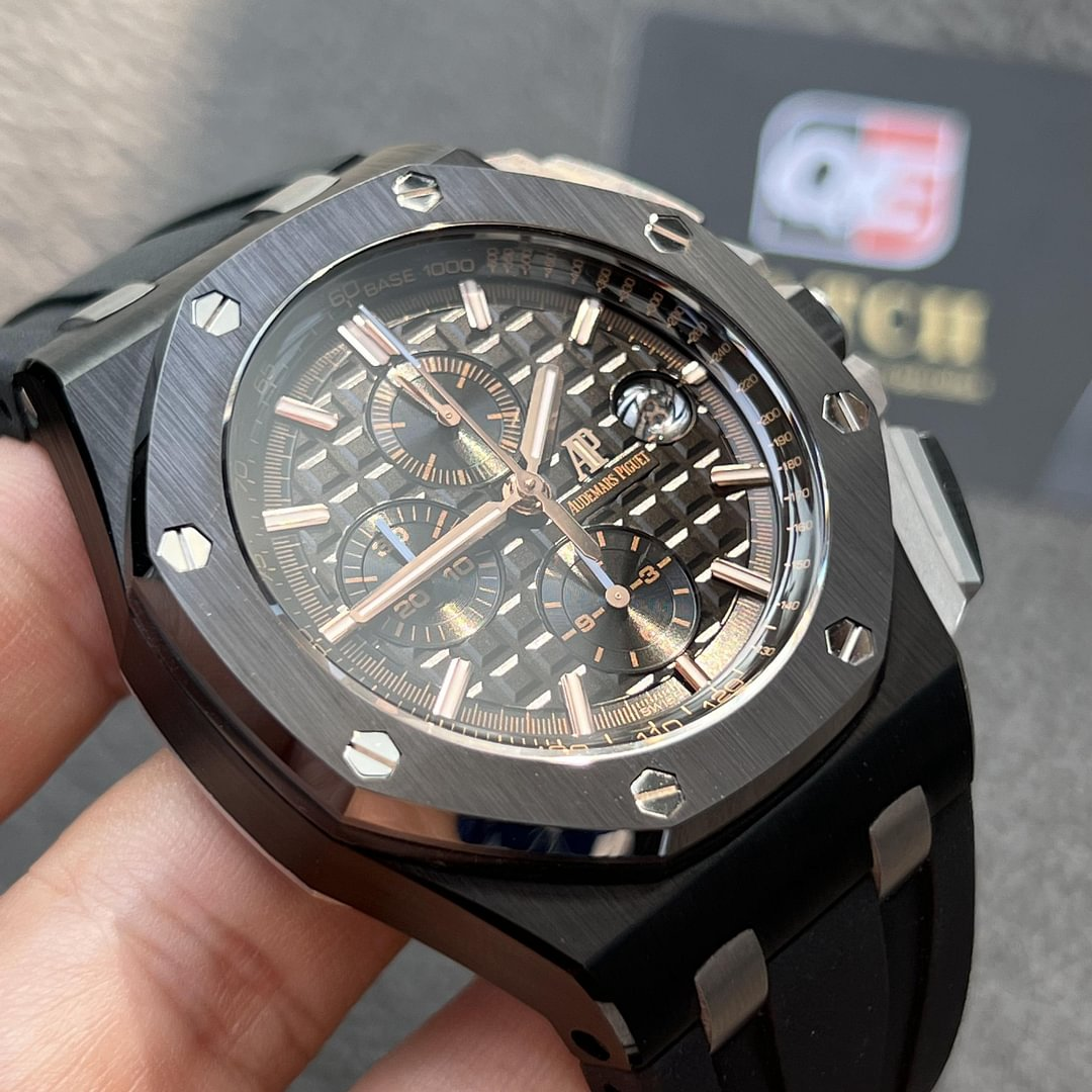 AUdemars Piguet Royal Oak Offshore Chronograph Full Ceramic on Black Rubber Strap 44mm Super Clone