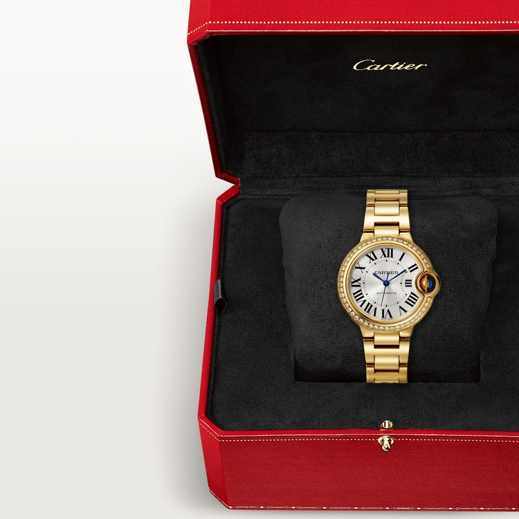 CARTIER BALLON BLEU Diamond Yellow Gold 33mm