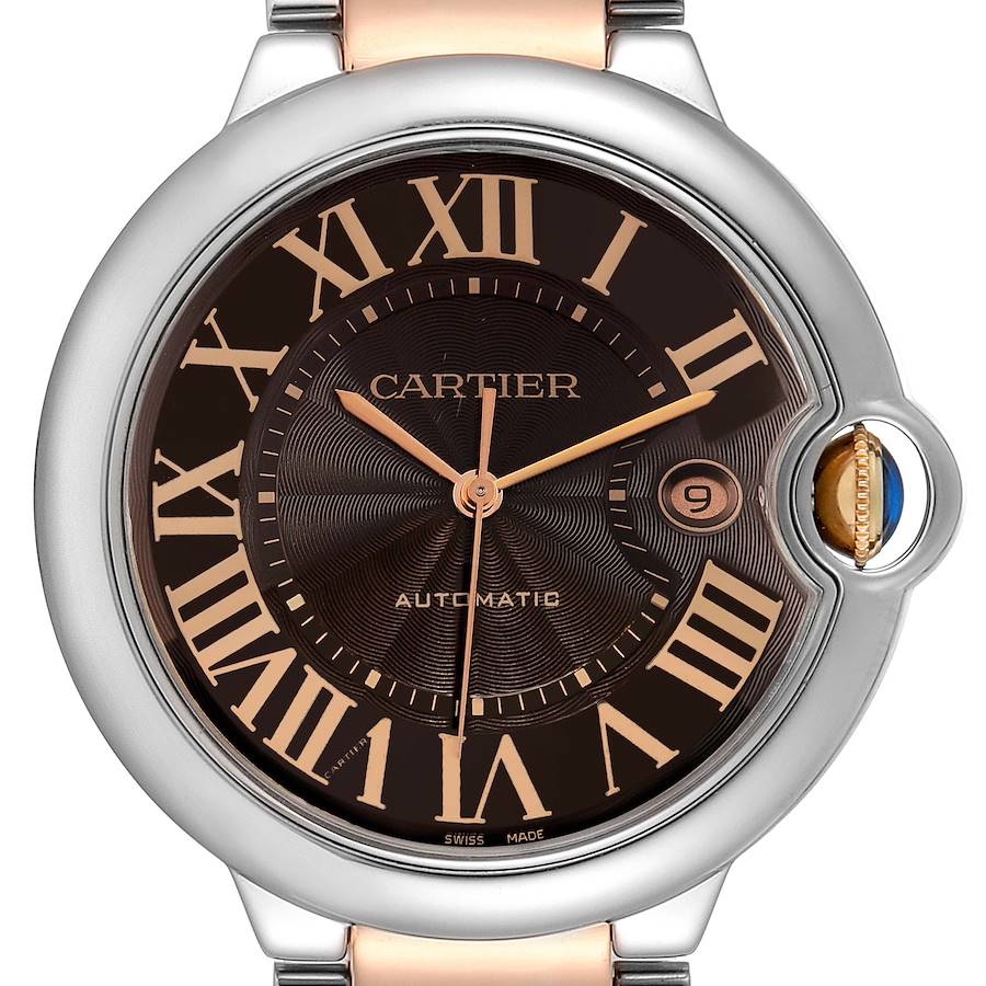 CARTIER BALLON BLEU Rose Gold Mix Chocolate 42mm