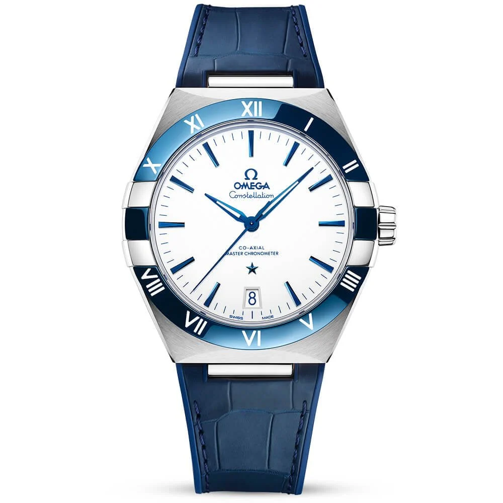 OMEGA Constellation 41mm Steel & Ceramic White Ceramic Dial Automatic Strap Watch