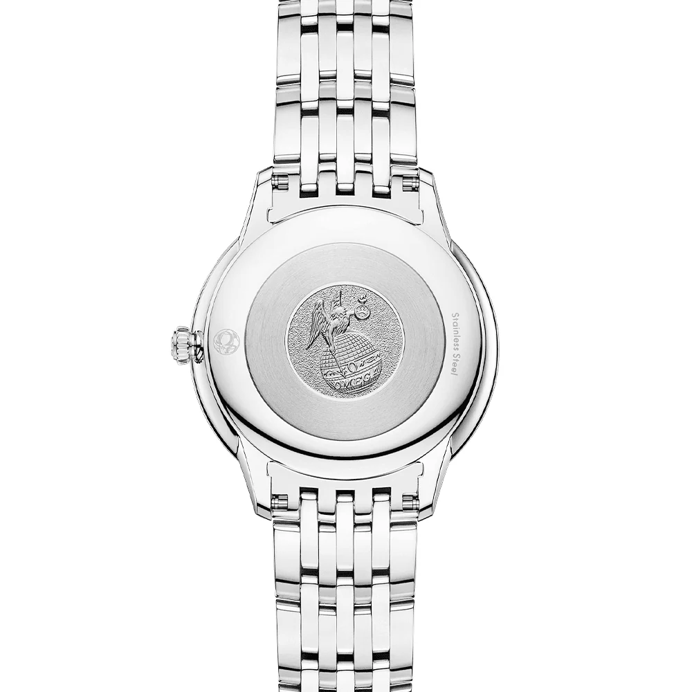 OMEGA De Ville Prestige 30mm White Mother of Pearl Dial Bracelet Watch