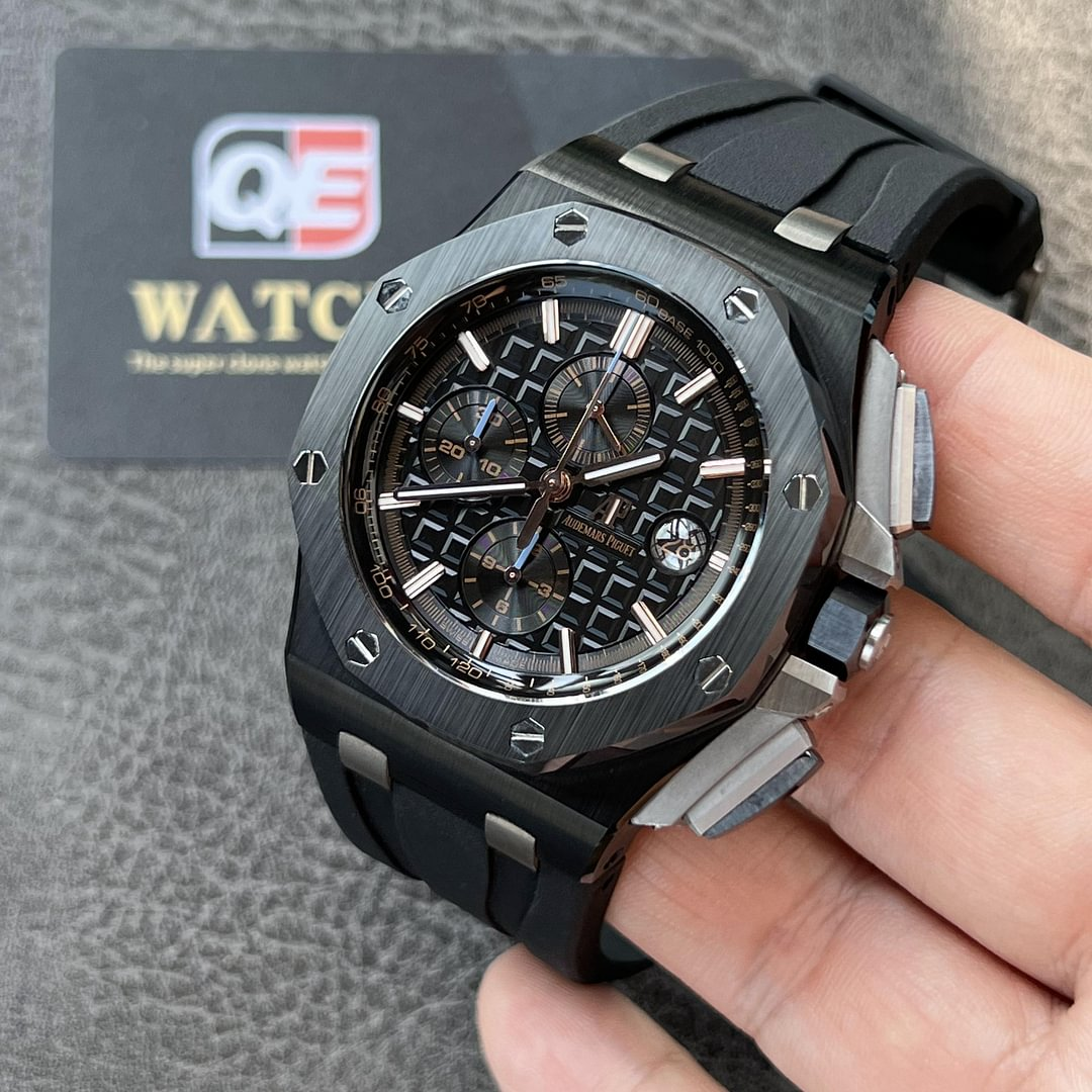 AUdemars Piguet Royal Oak Offshore Chronograph Full Ceramic on Black Rubber Strap 44mm Super Clone