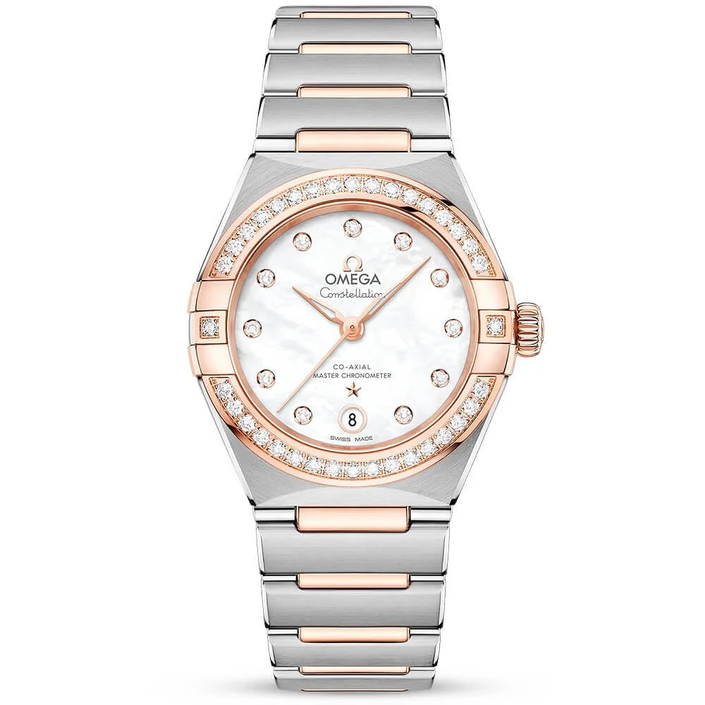 OMEGA Constellation 29mm Two-Tone Diamond Dial and Bezel Ladies Automatic Watch