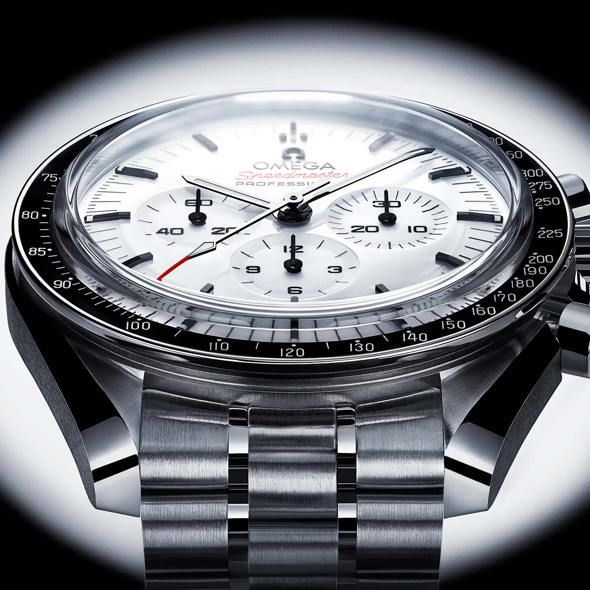 OMEGA Speedmaster Moonwatch 42mm White Dial Men's Bracelet Watch