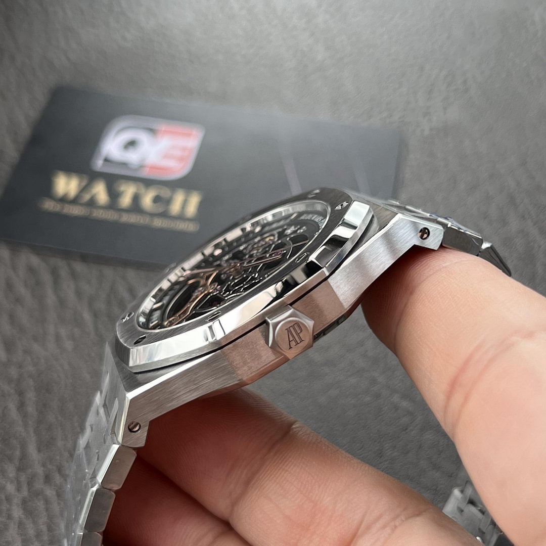 Audemars Piguet Royal Oak 15407ST.OO.1220ST.01 Grey Openworked Dial 41Mm Stainless Steel Super Clone