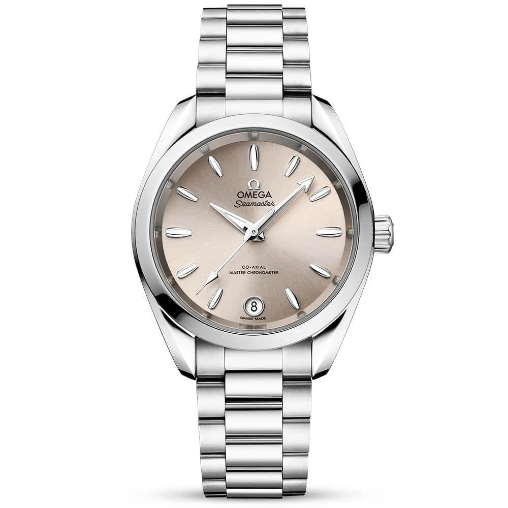 OMEGA Seamaster Aqua Terra Shades 34mm Sandstone Silver Dial Ladies Watch