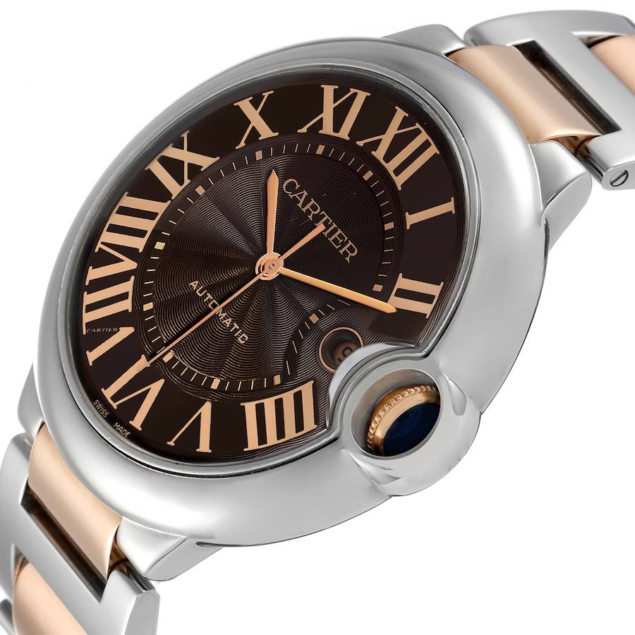 CARTIER BALLON BLEU Rose Gold Mix Chocolate 42mm