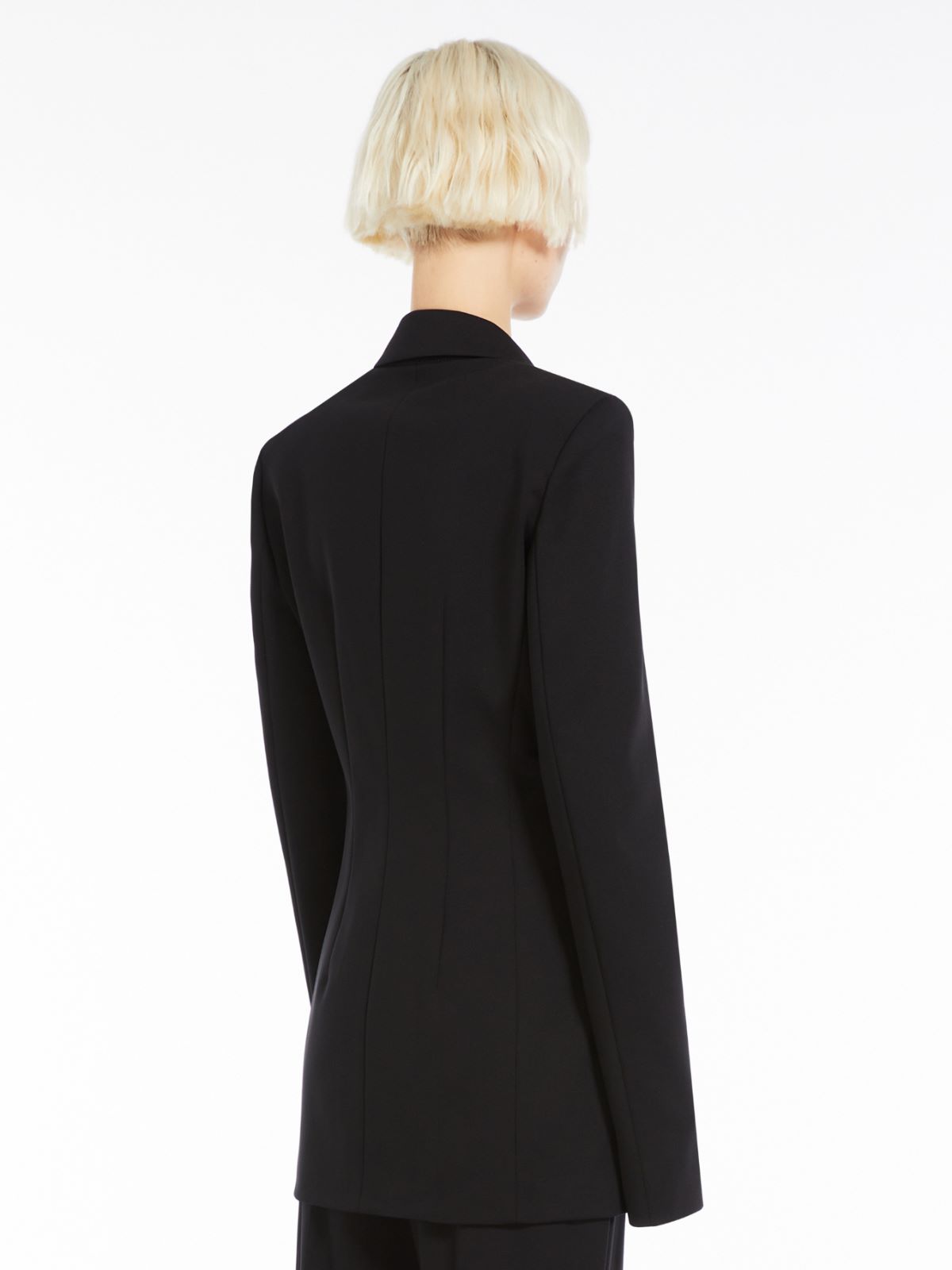 Scuba-look jersey blazer