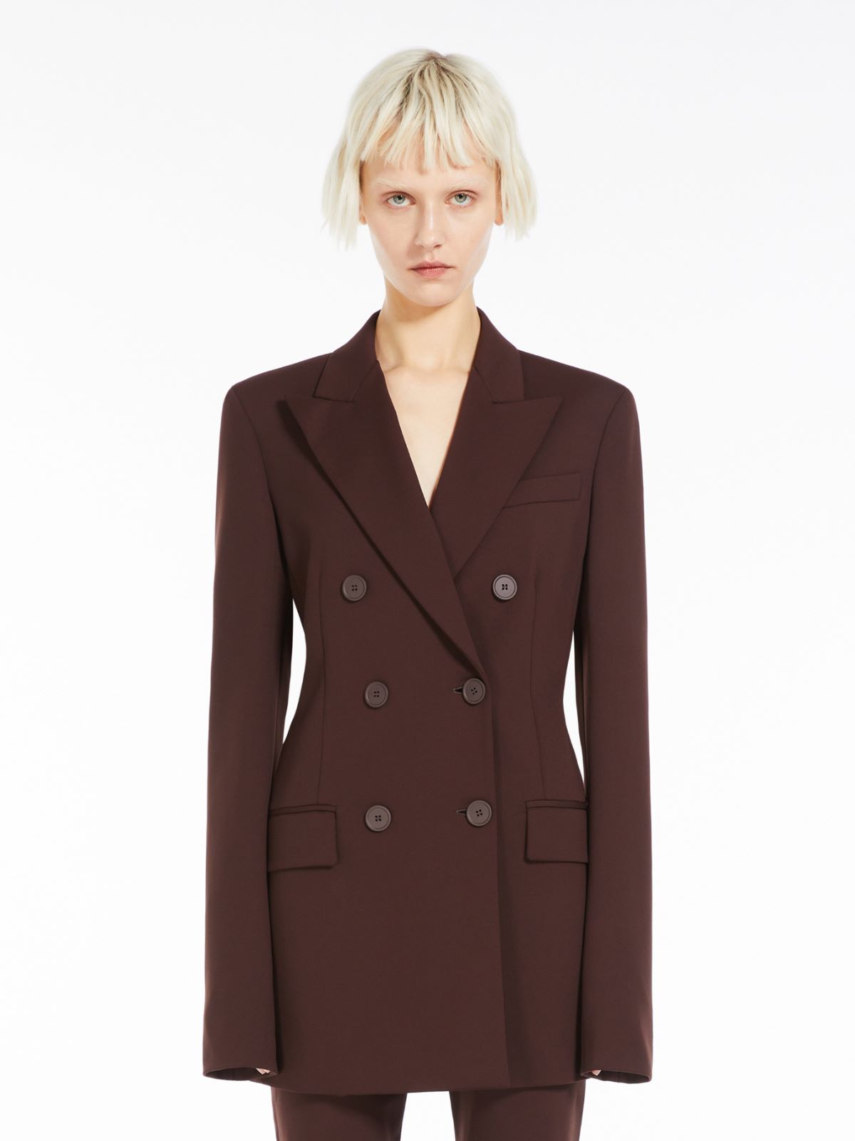 Scuba-look jersey blazer