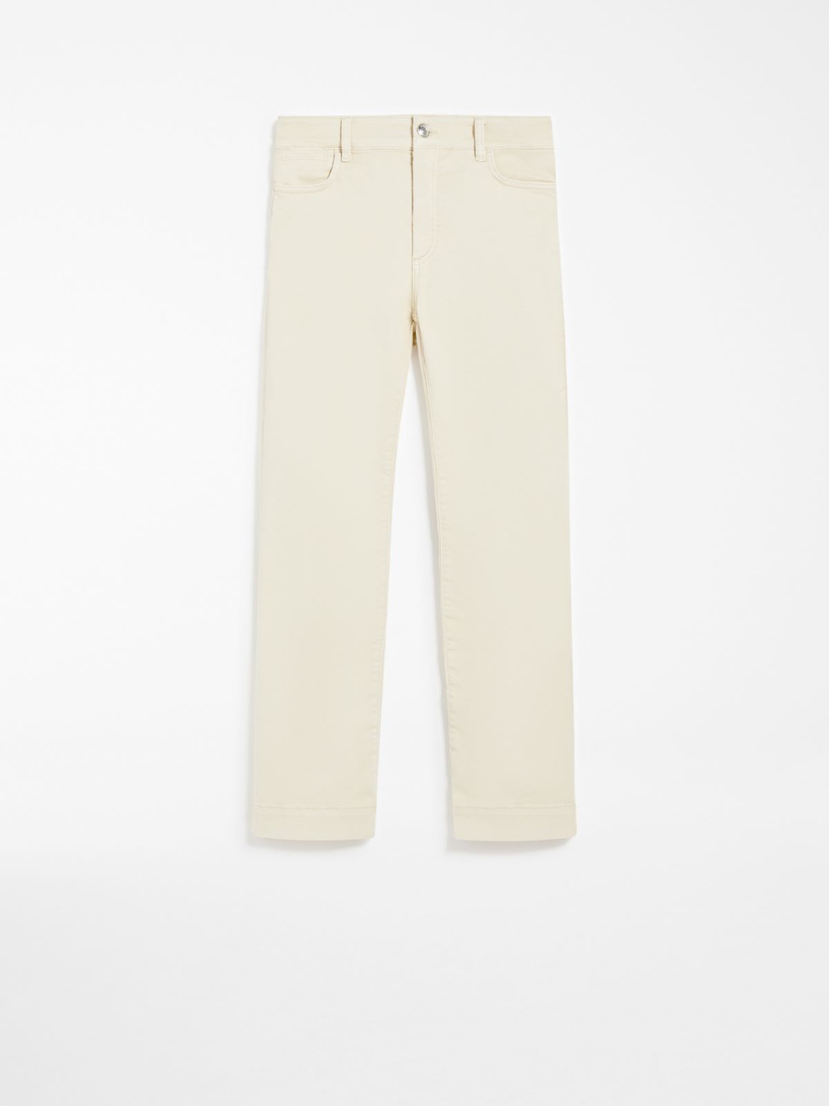 Denim mini flare trousers