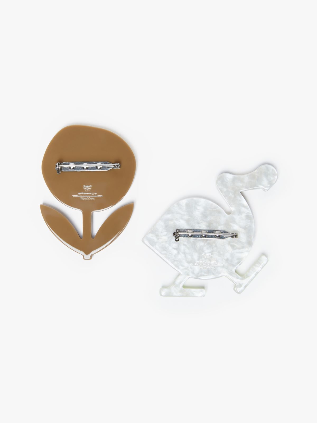 Set of 2 resin brooches