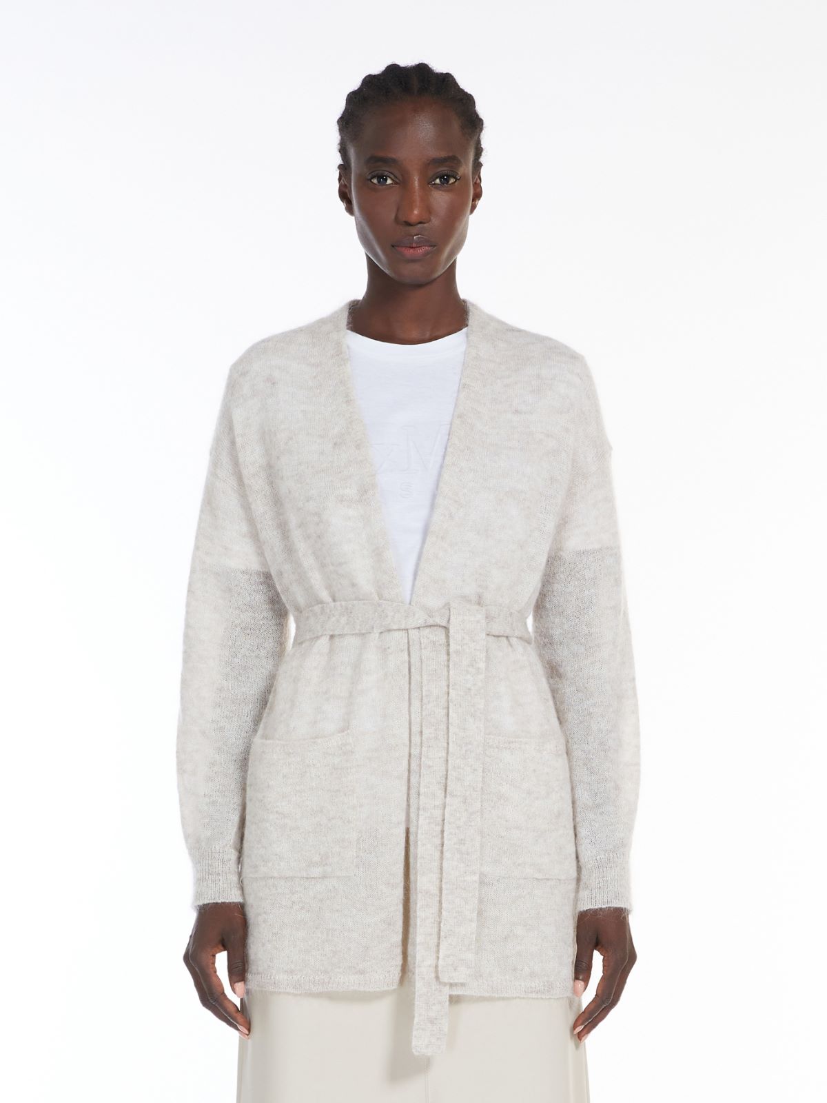 Mohair yarn cardigan