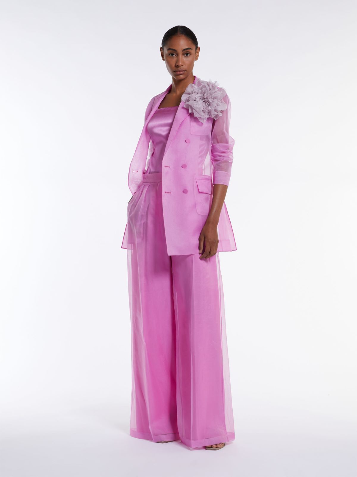 Silk organza trousers