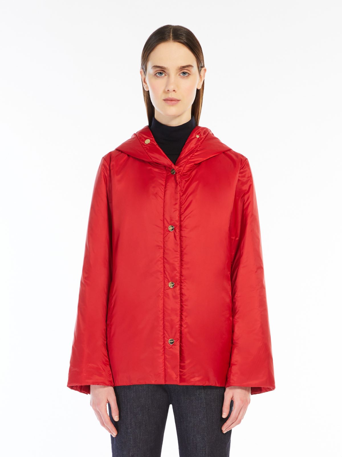 Technical canvas cropped sweatshirt