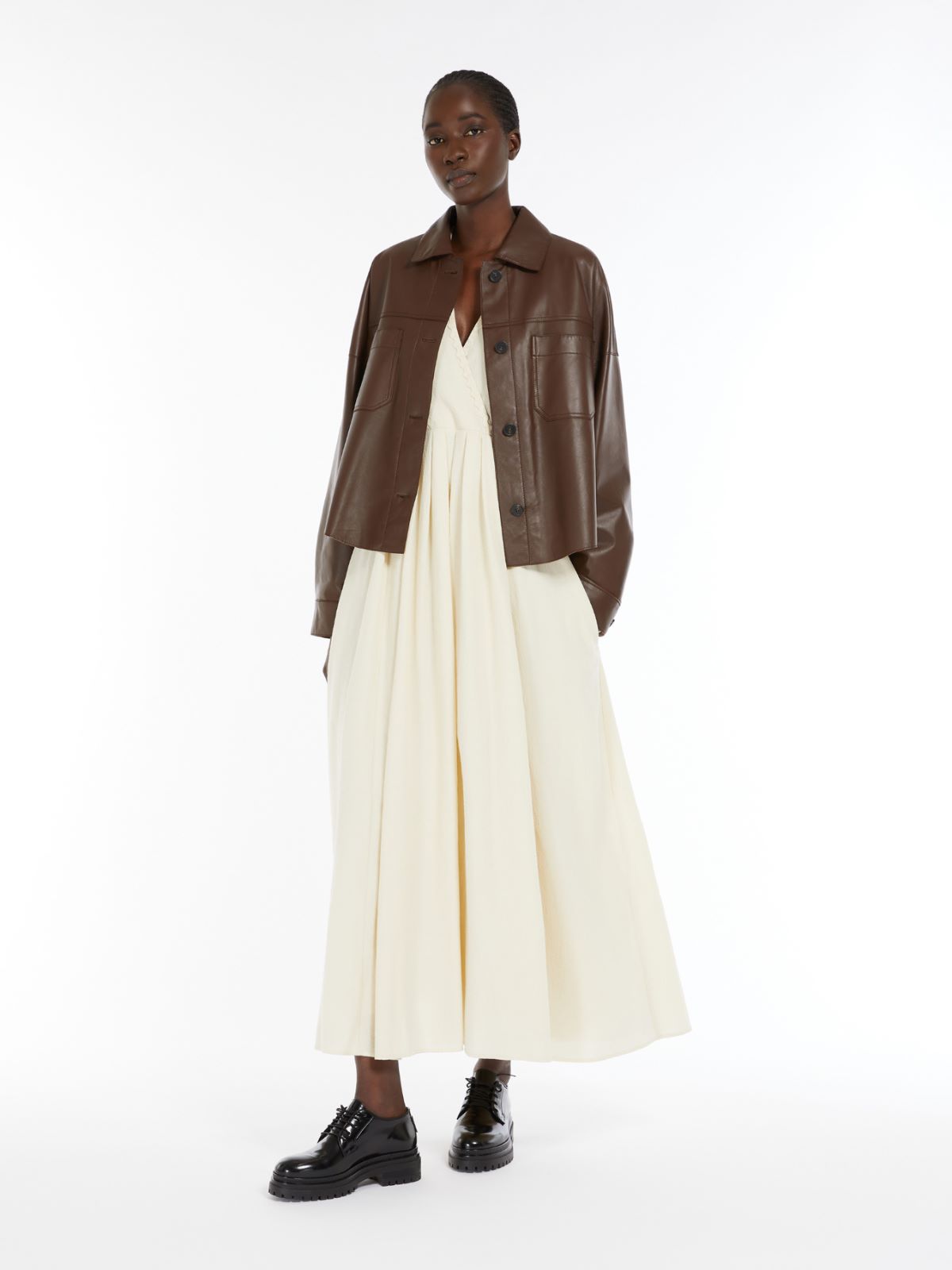 Nappa leather workwear jacket