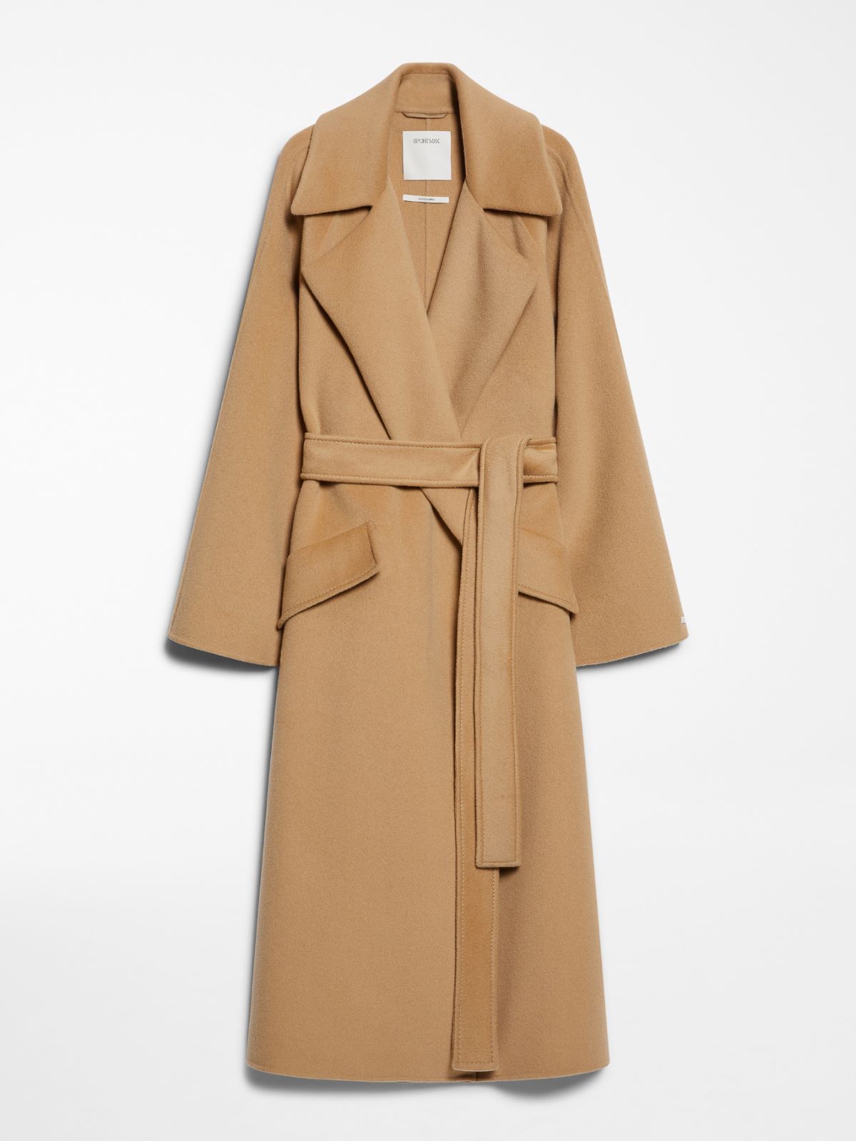Cashmere-blend robe coat