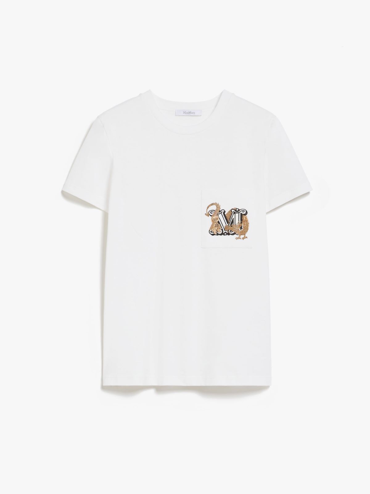 Cotton T-shirt with embroidered pocket