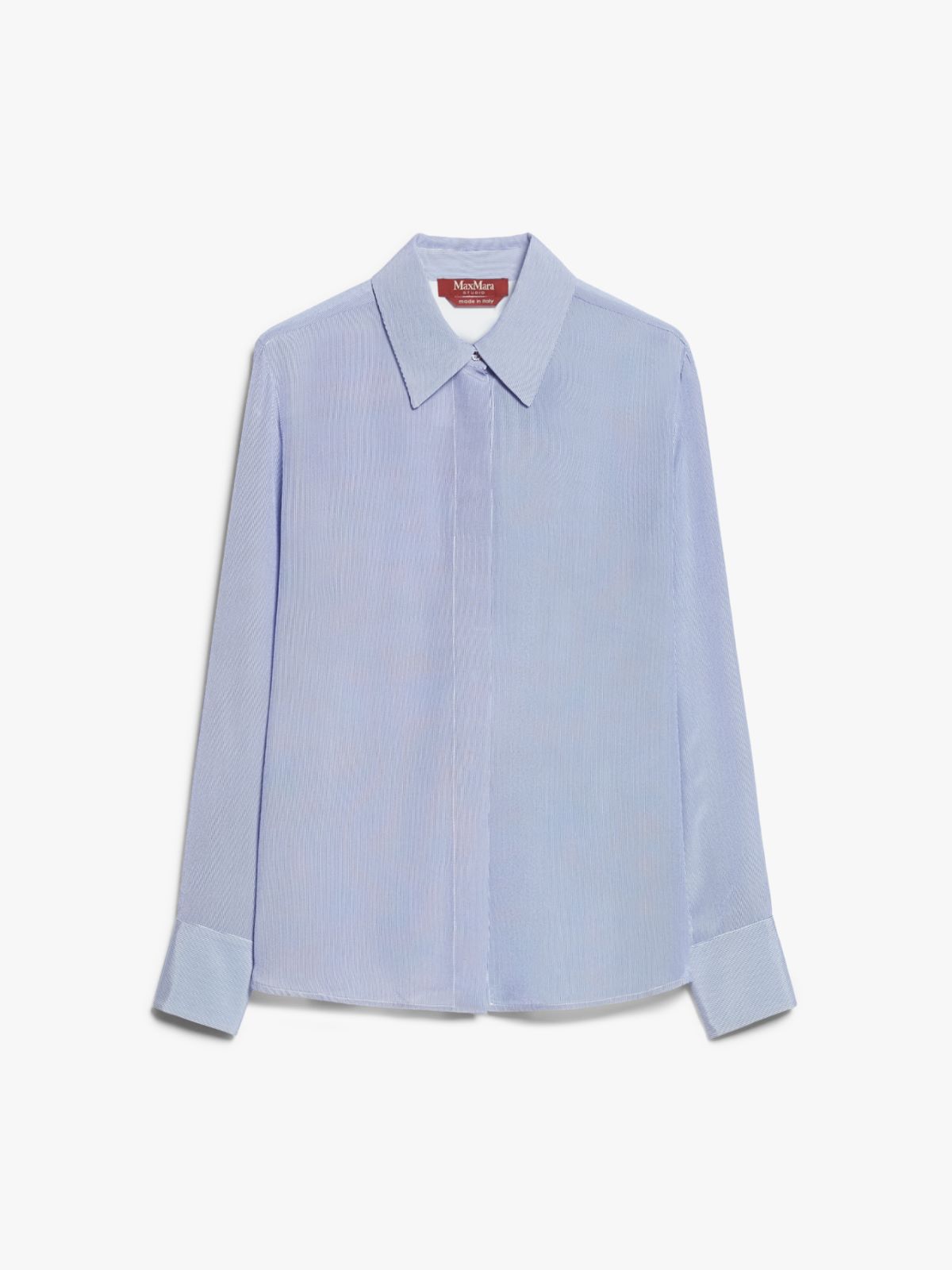 Printed crêpe de chine shirt