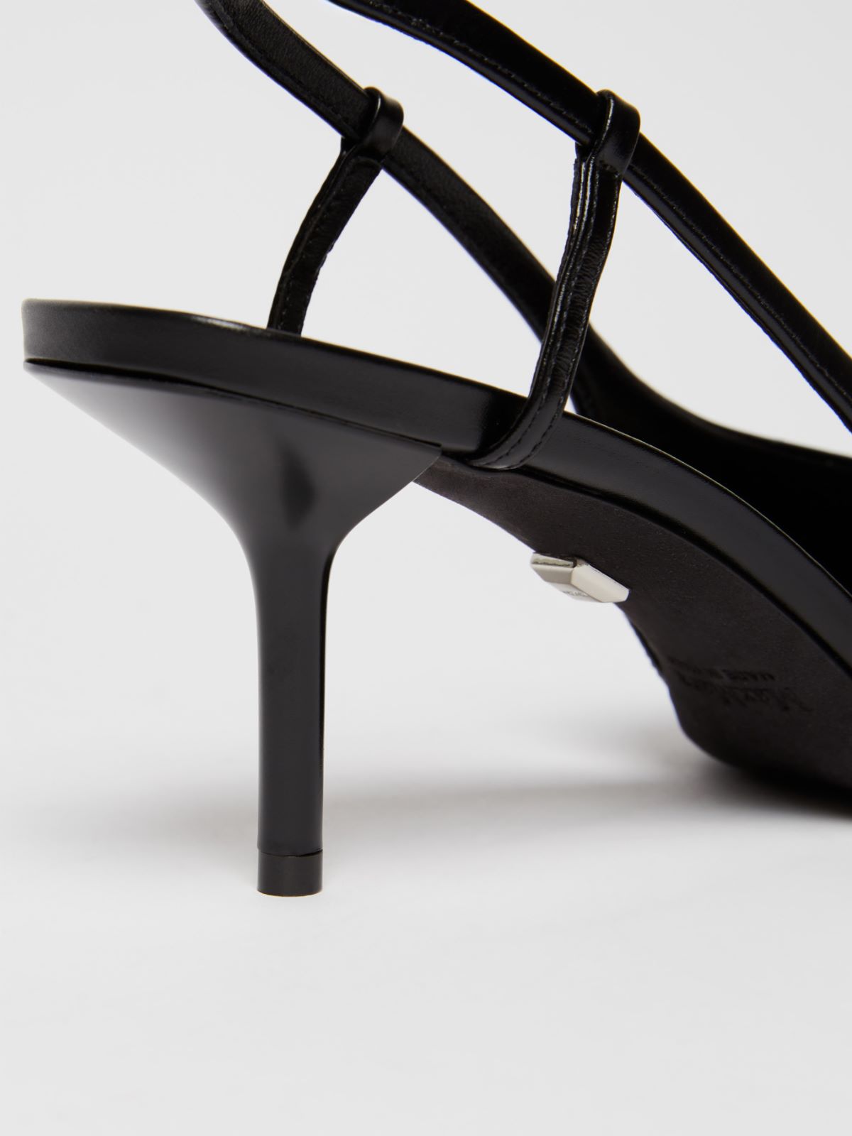 Leather slingback heels