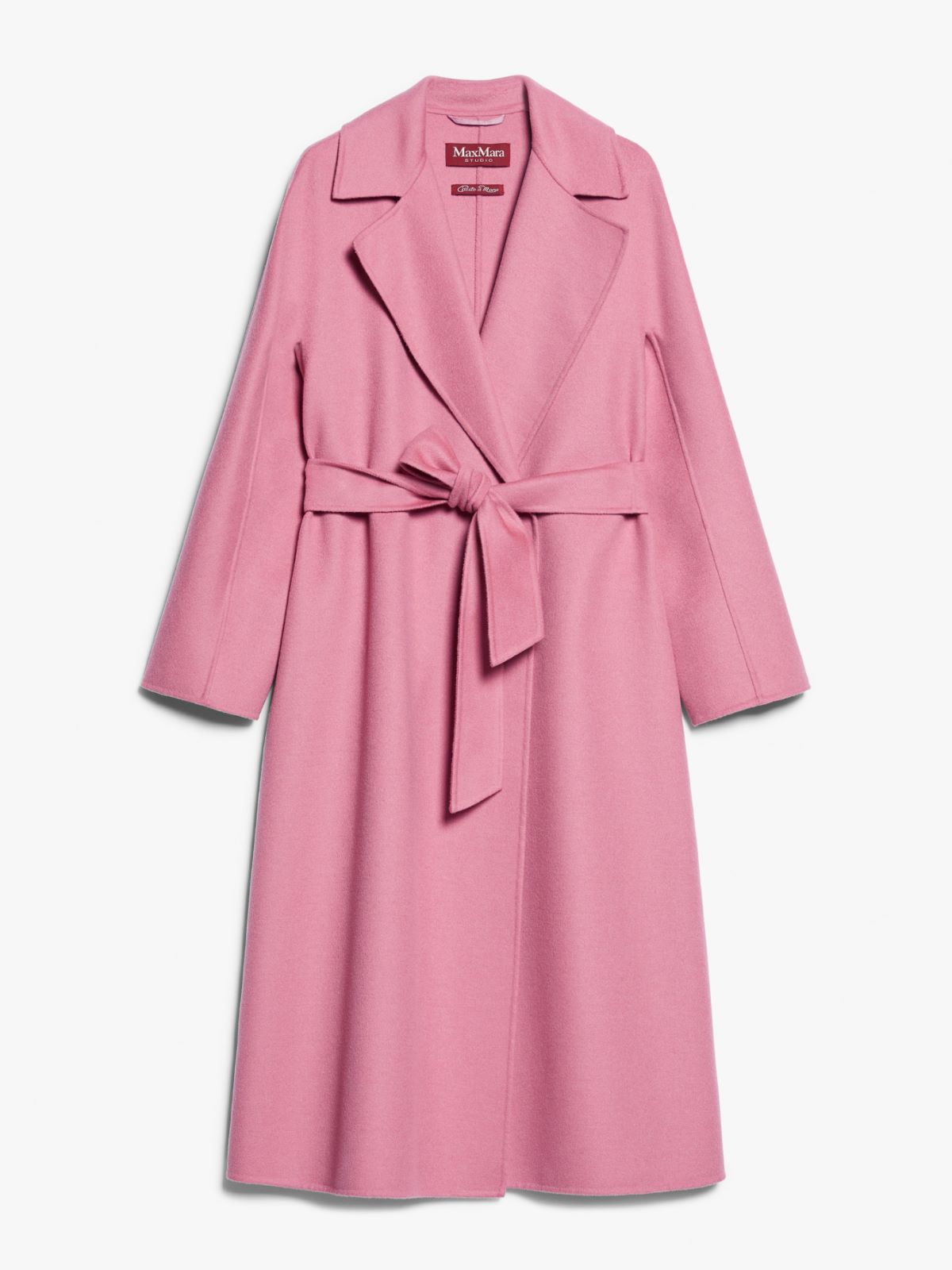Wool, cashmere and silk wrap coat