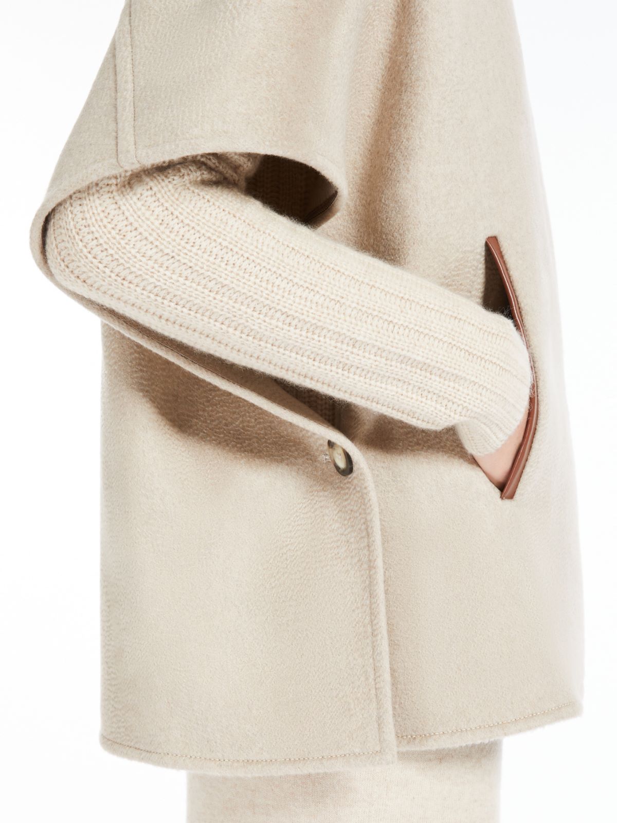 Cashmere biker jacket cape