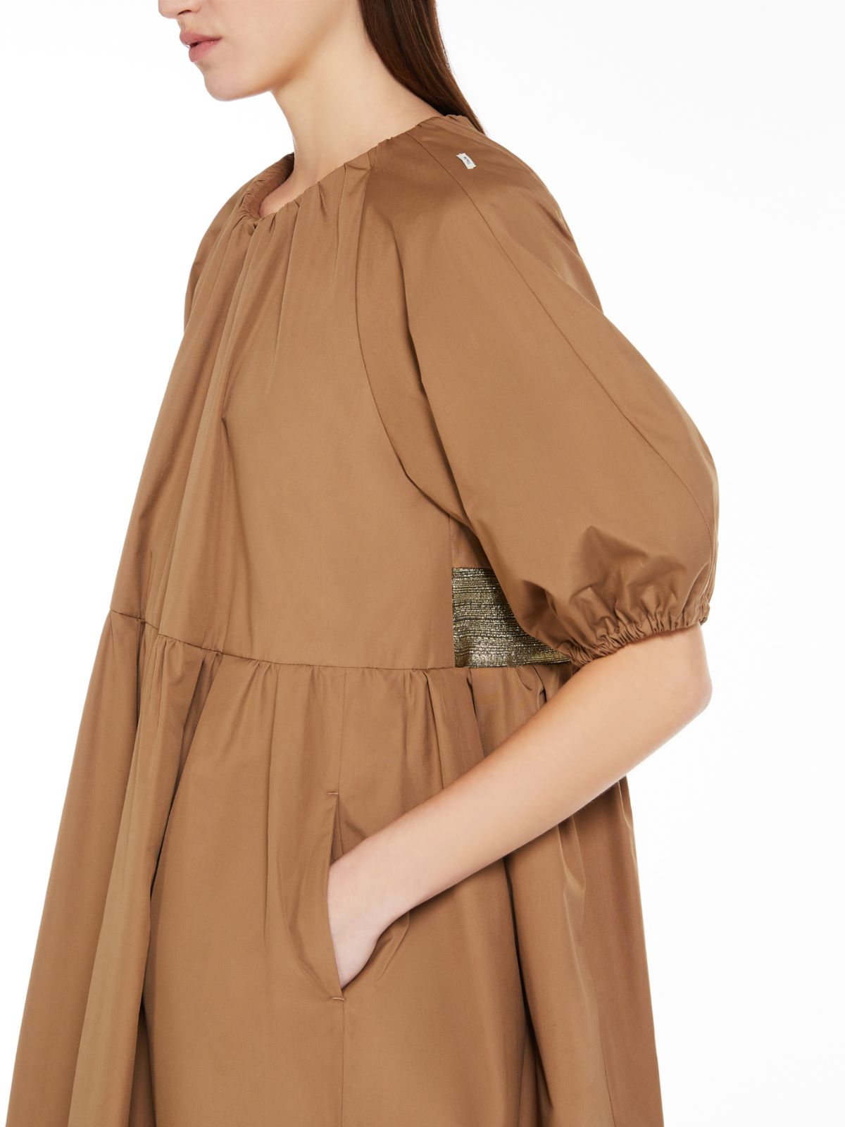 Short cotton poplin dress