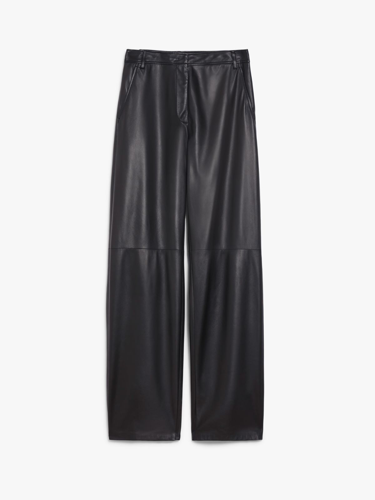 Wide-leg nappa trousers