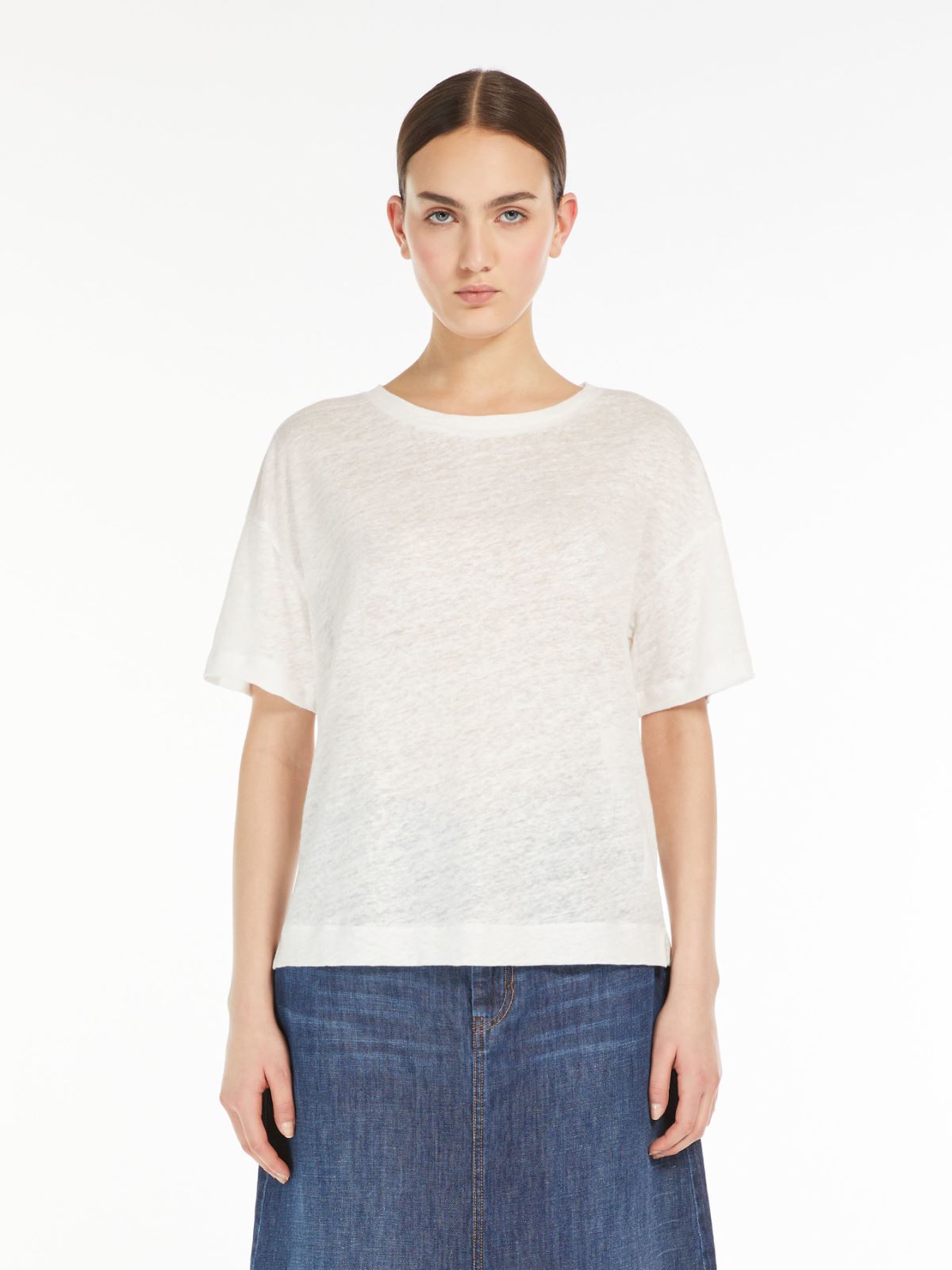 Linen jersey blouse