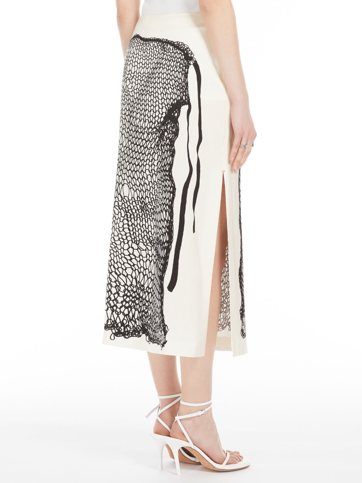 Lightweight satin skirt